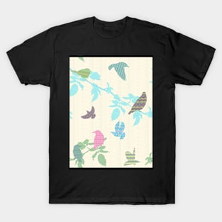 Shetland Starling - Turquoise, Home decor bird patterns T-Shirt